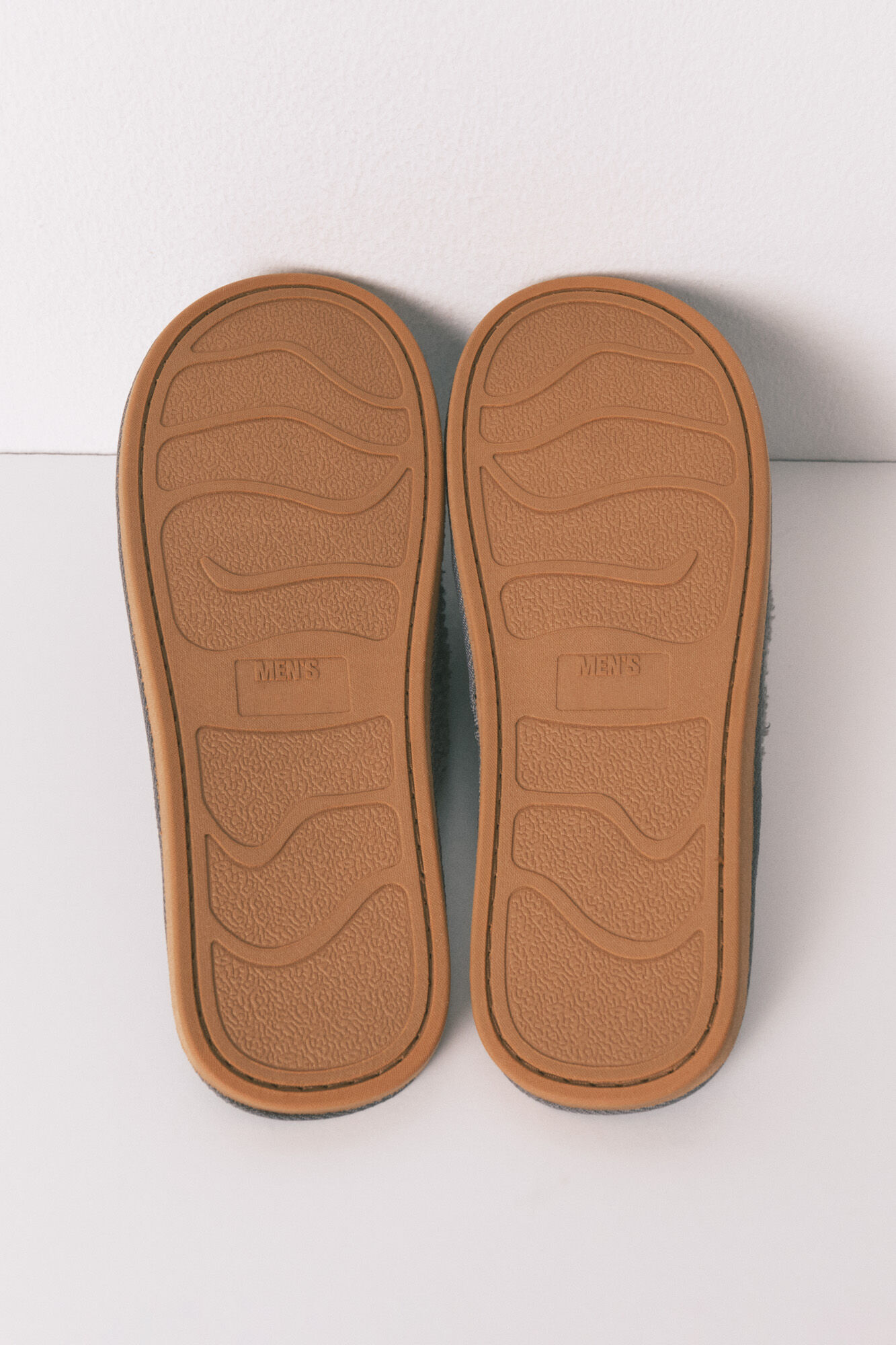 Women'secret Pantuflas para casa de borrego gris para hombre kaki