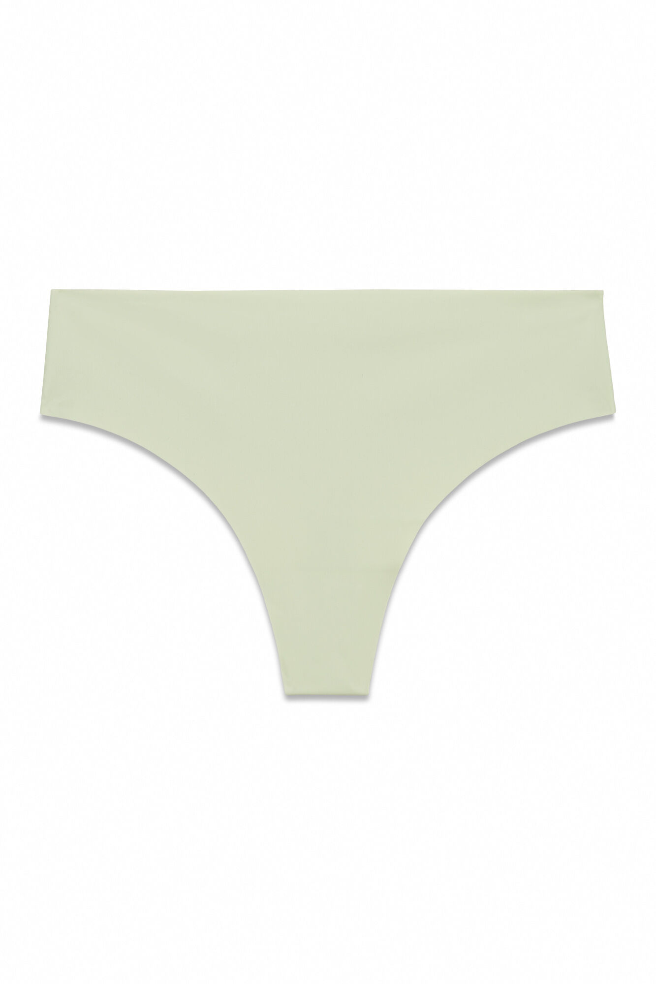 Women'secret Tanga de microfibra sin costuras verde verde
