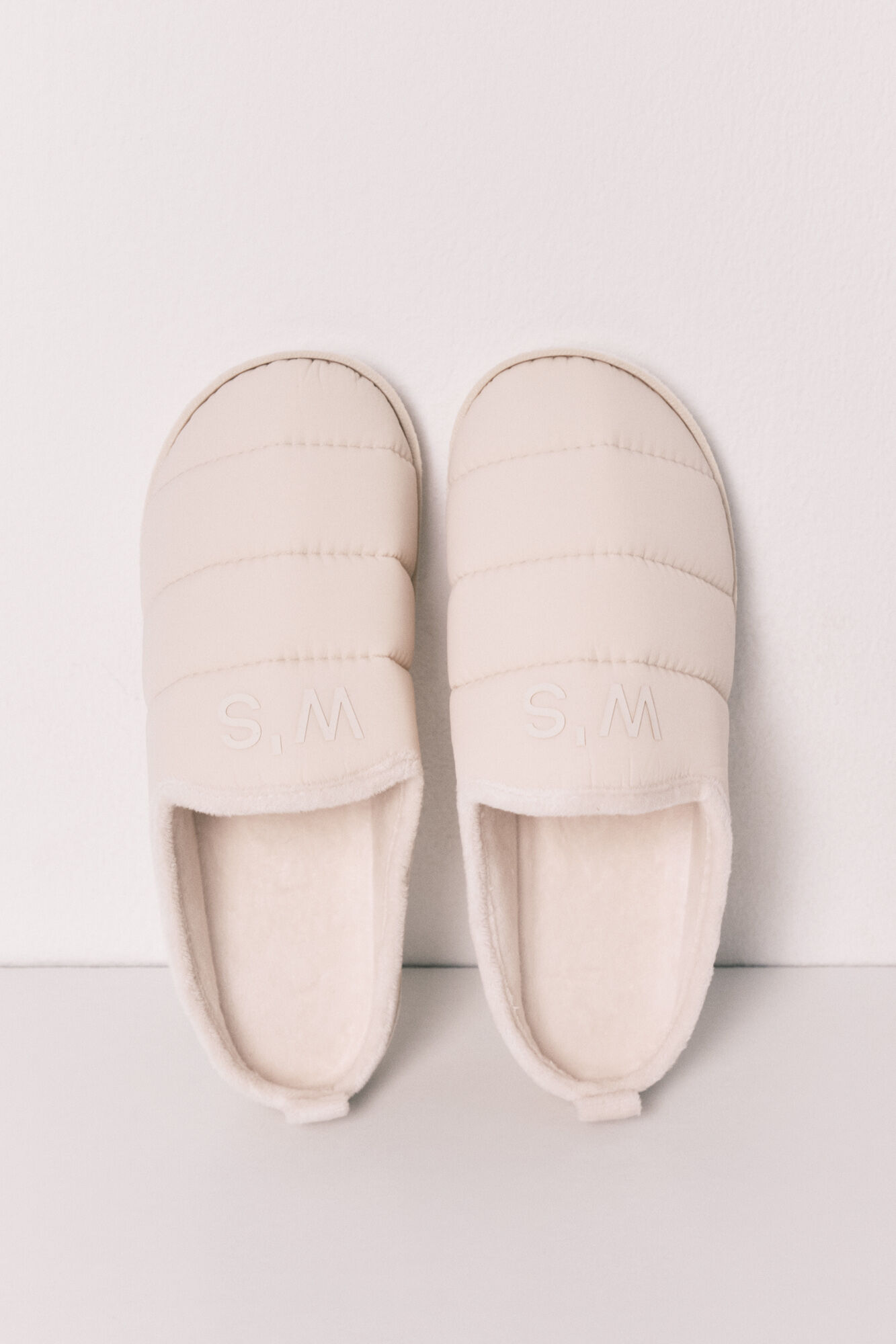 Women'secret Pantuflas acolchadas blancas
