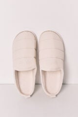 Women'secret Pantuflas acolchadas blancas marfil