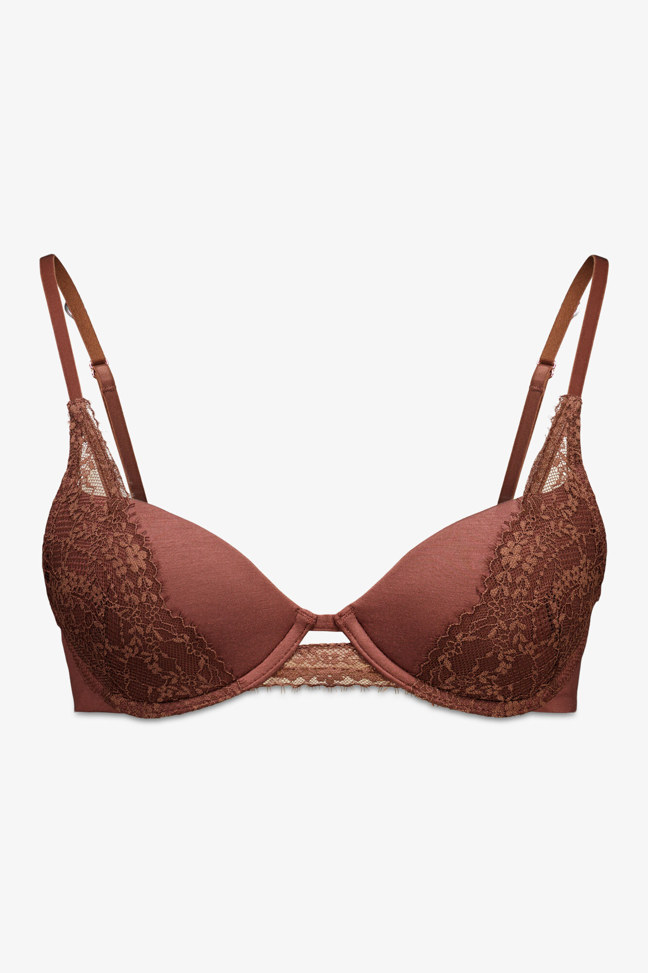 Women'secret BEAUTIFUL brasier cl&aacute;sica de encaje marr&oacute;n caf&eacute;