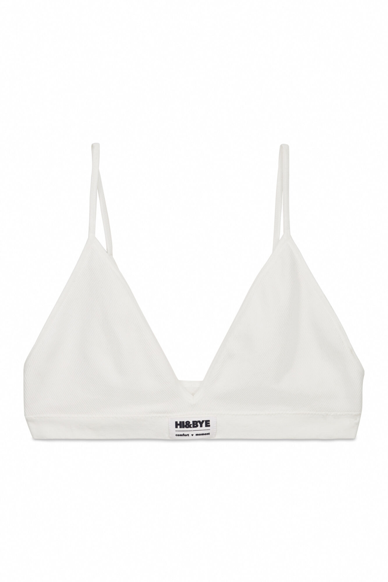 HI&BYE Brasier triangular sin costuras blanco marfil