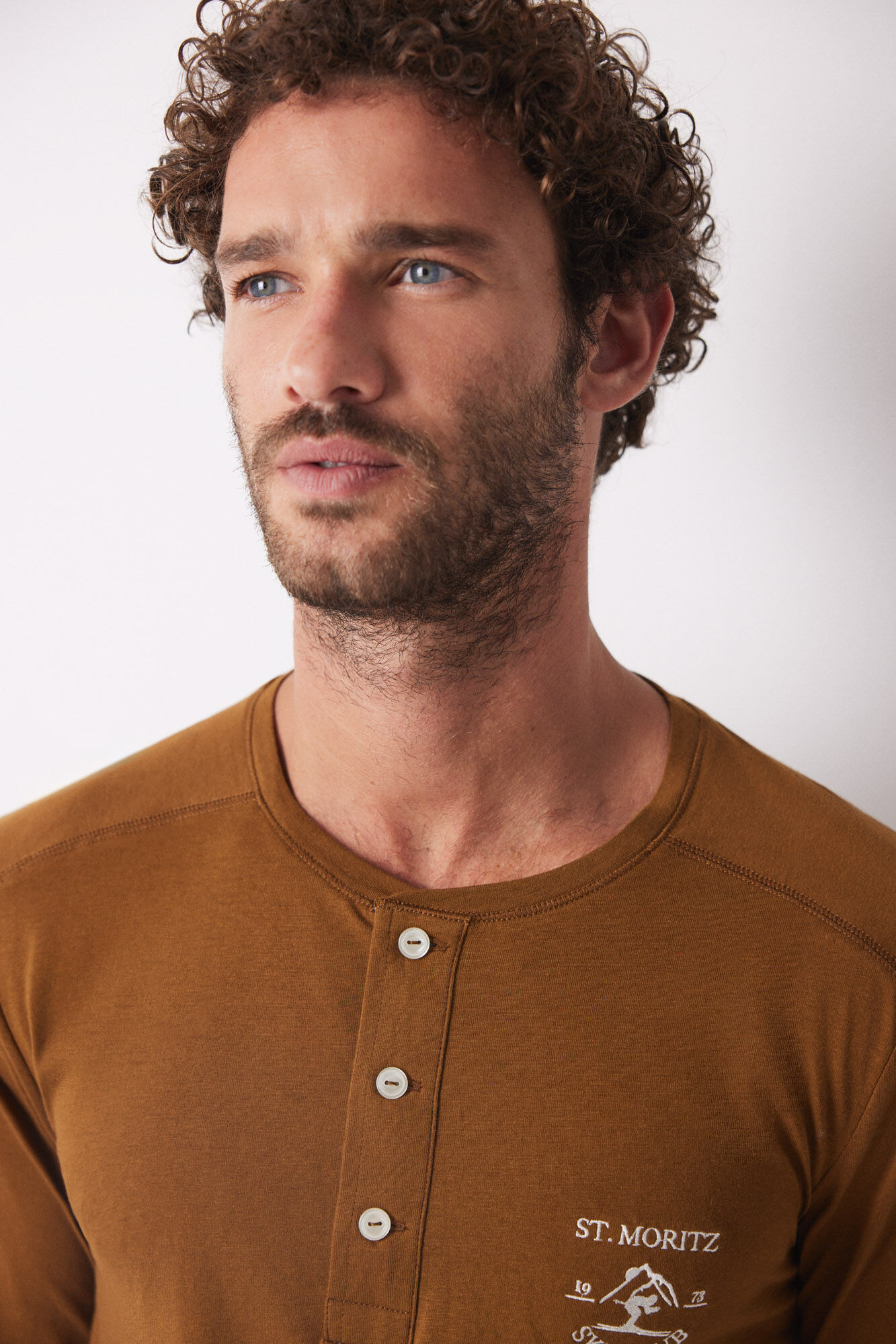 Women'secret Pijama larga hombre 100% algod&oacute;n "Moritz" amarillo