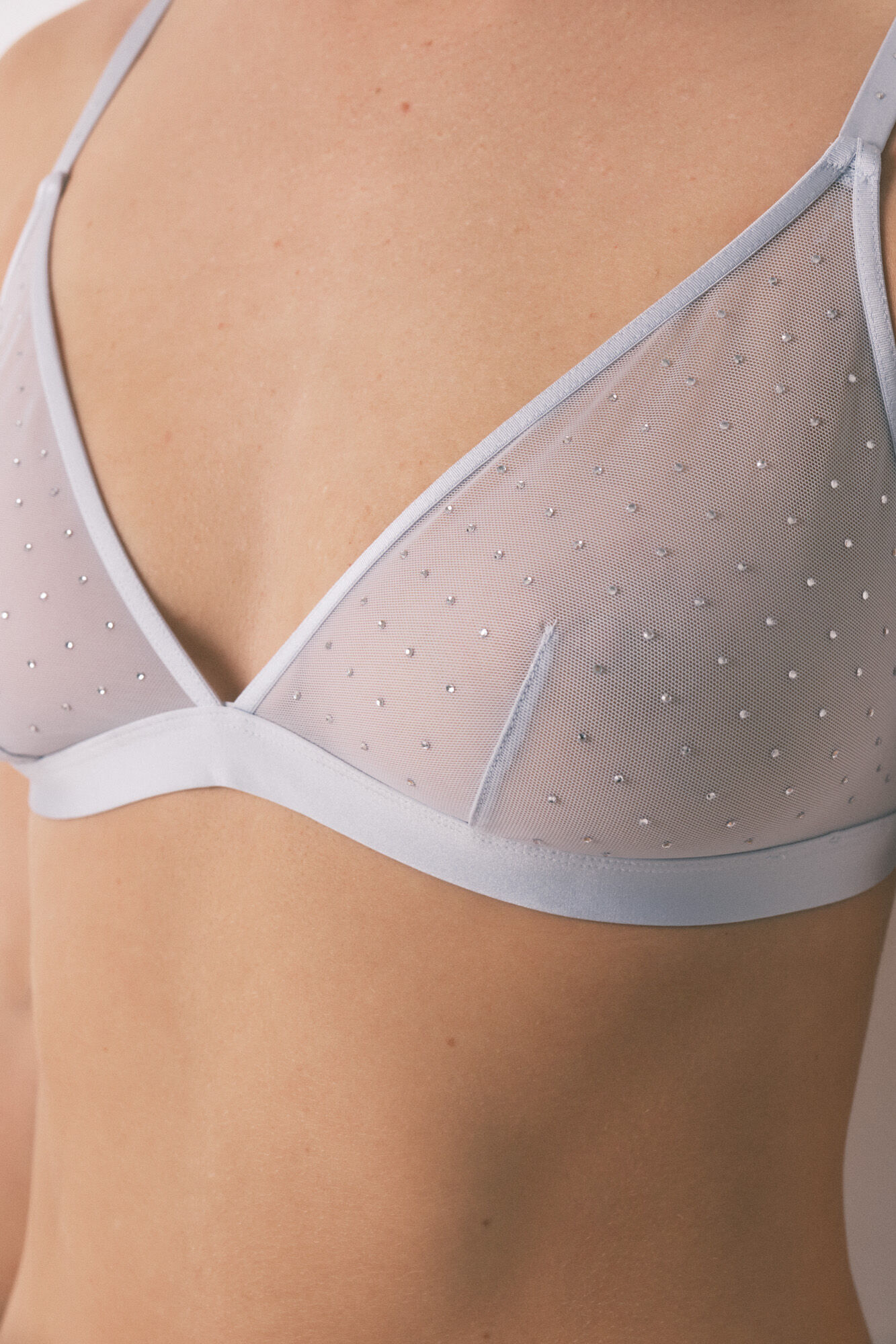 Women'secret Brasier triangular con pedrer&iacute;a azul NATURAL azul