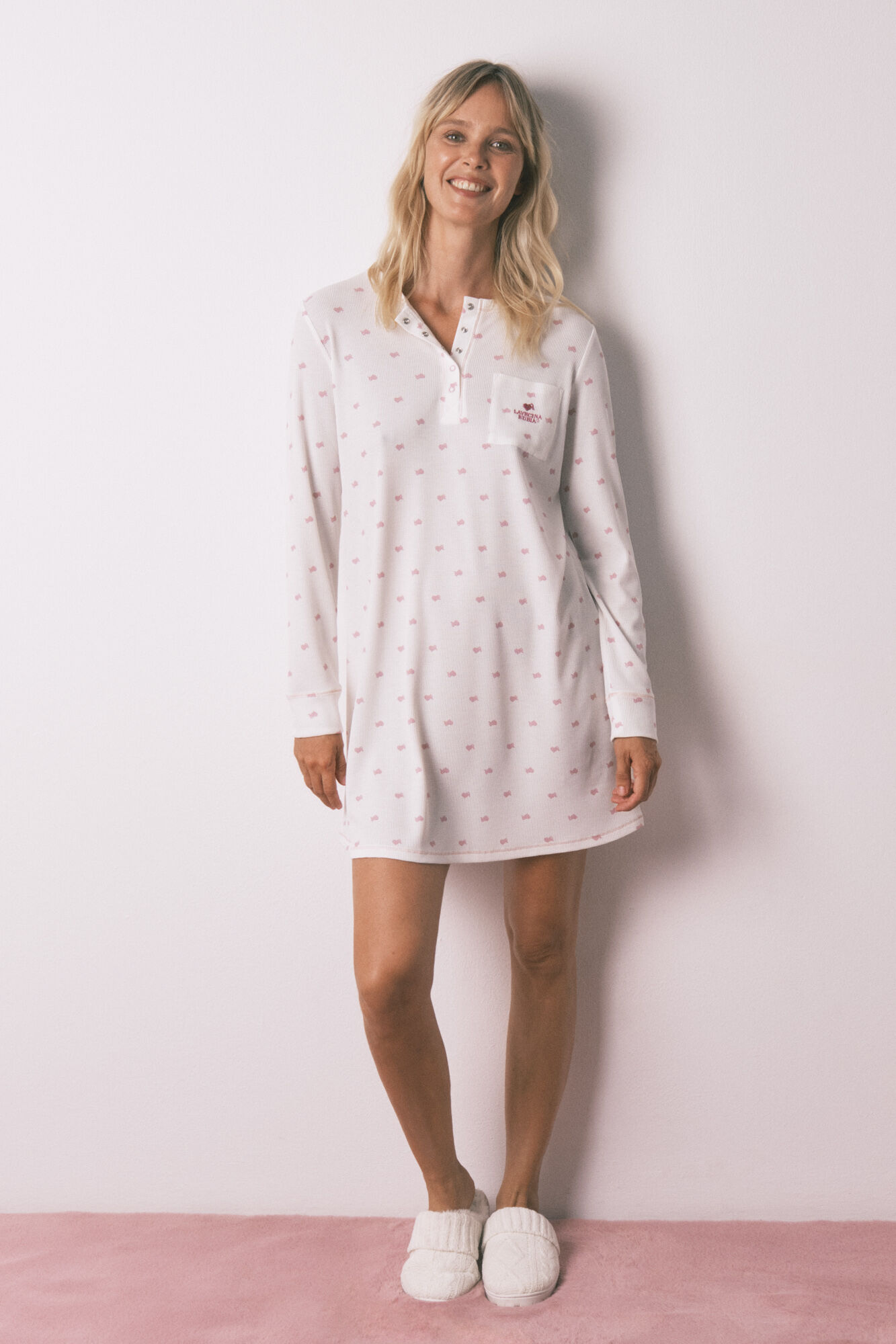 Women'secret Camis&oacute;n midi tejido Waffle 