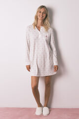 Women'secret Camisón midi tejido Waffle  estampado