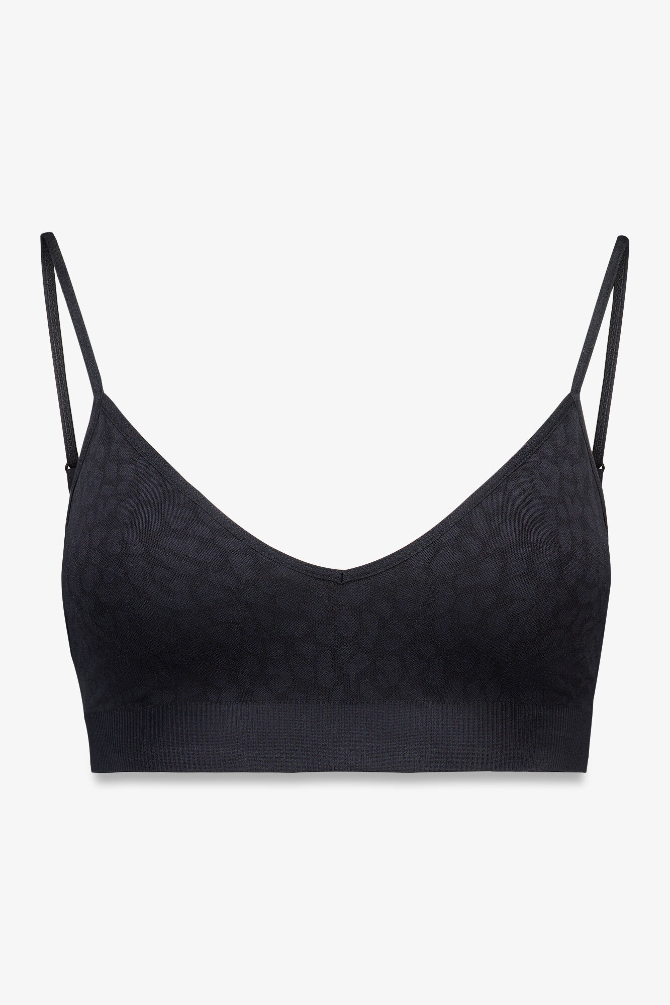 Women'secret Top sin costuras NATURAL con estampado animal negro negro