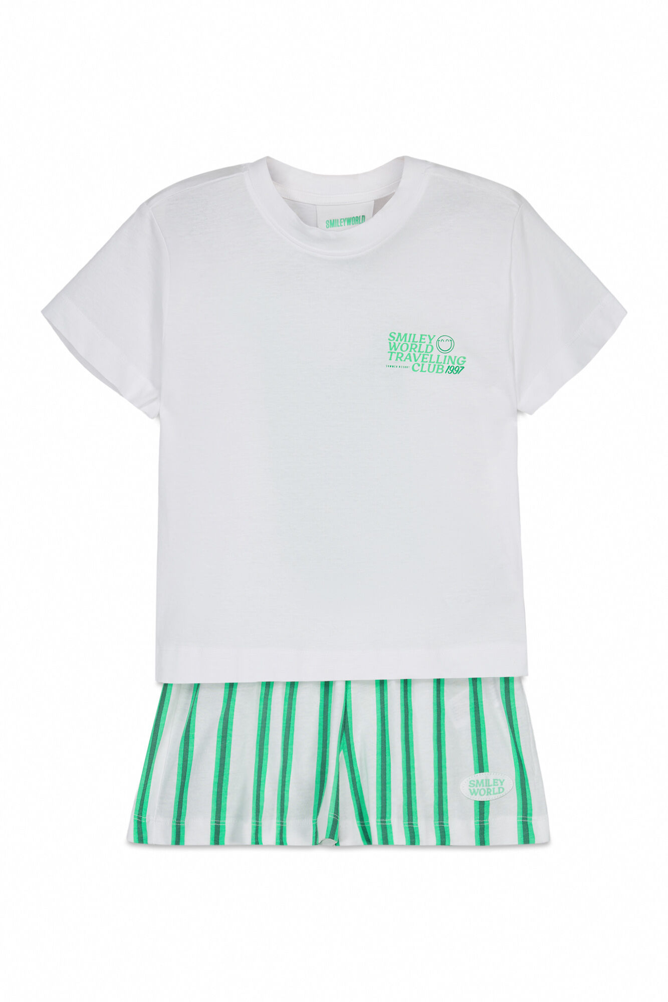 Women'secret Pijama corta infantil de algod&oacute;n SmileyWorld&reg; blanco blanco