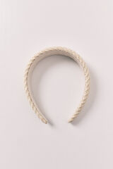 Women'secret Diadema de rafia natural caf&eacute;