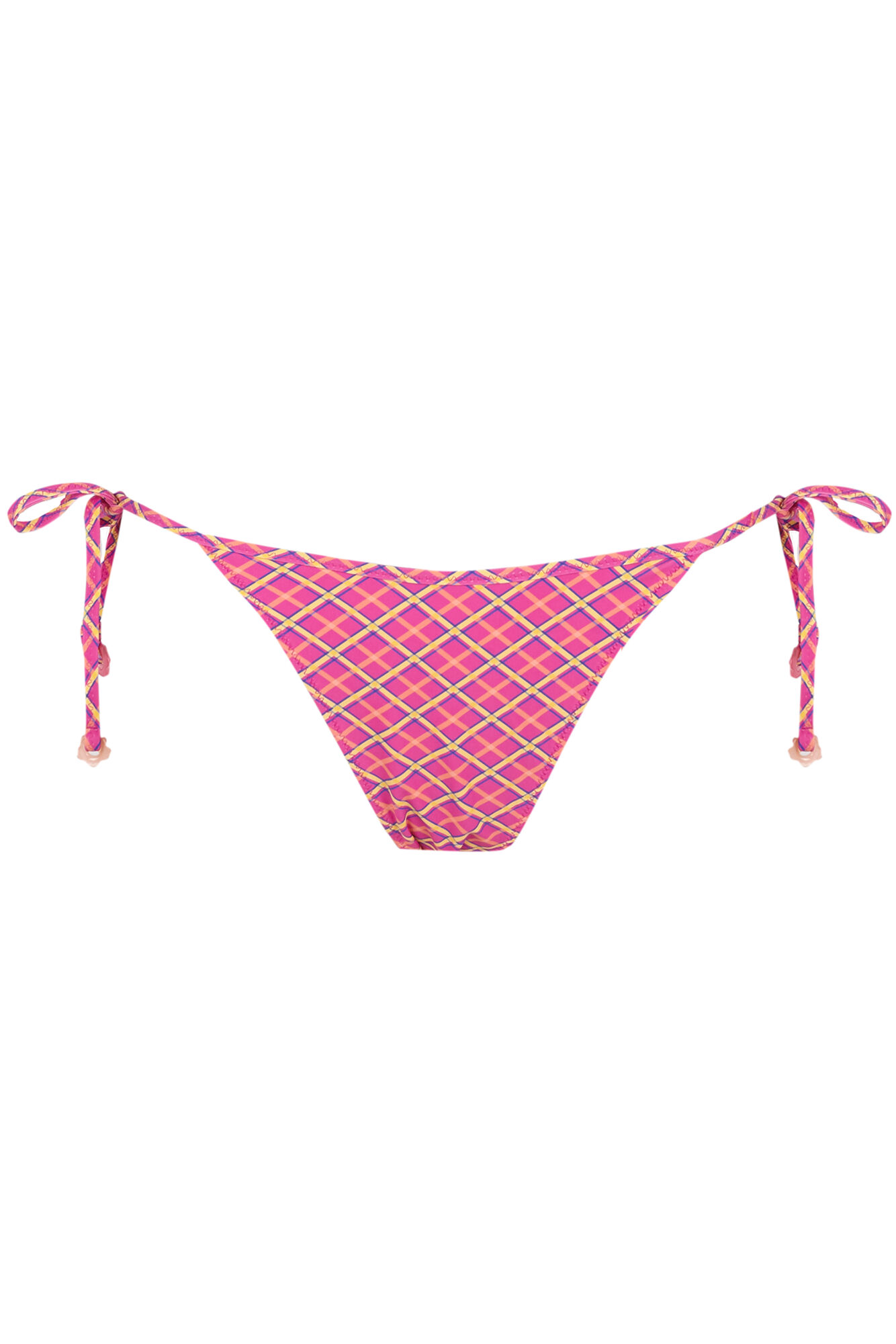 Women'secret Panty de bikini efecto U a cuadros rosa rosa