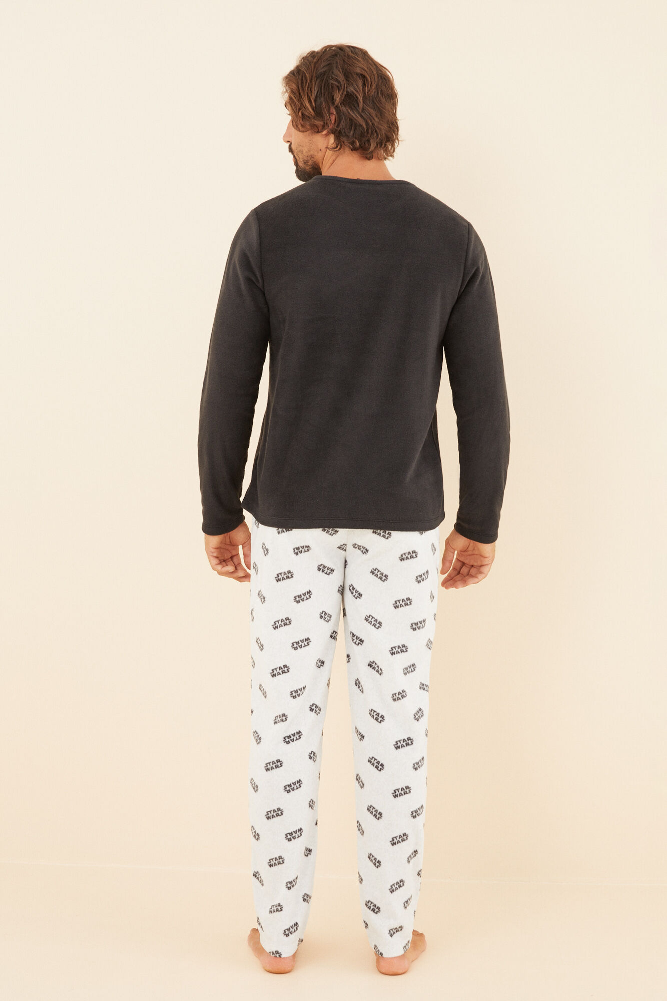 Women'secret Pijama larga polar hombre Star Wars negro