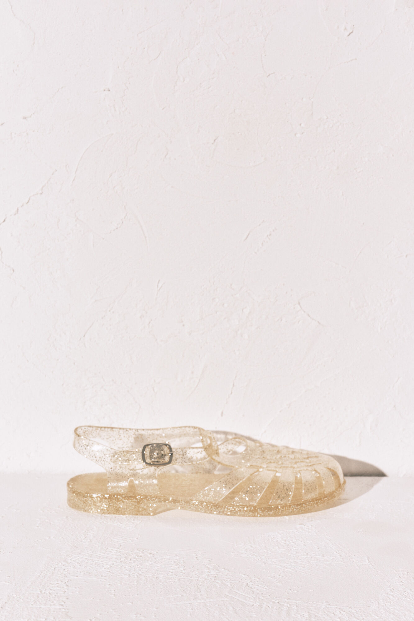 Women'secret Sandalias cangrejeras jelly dorado kaki
