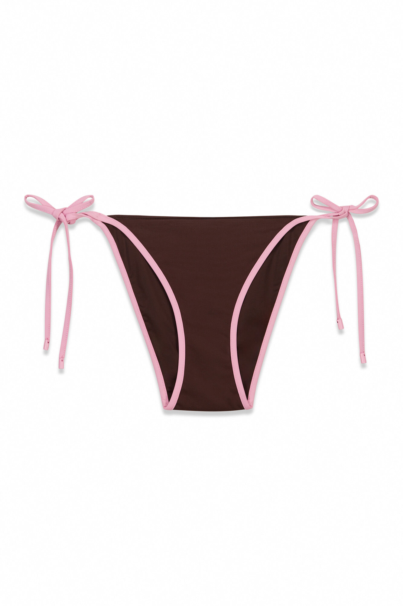 Women'secret Panty de bikini tiras de contraste marr&oacute;n caf&eacute;