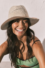 Women'secret Sombrero efecto rafia beige caf&eacute;