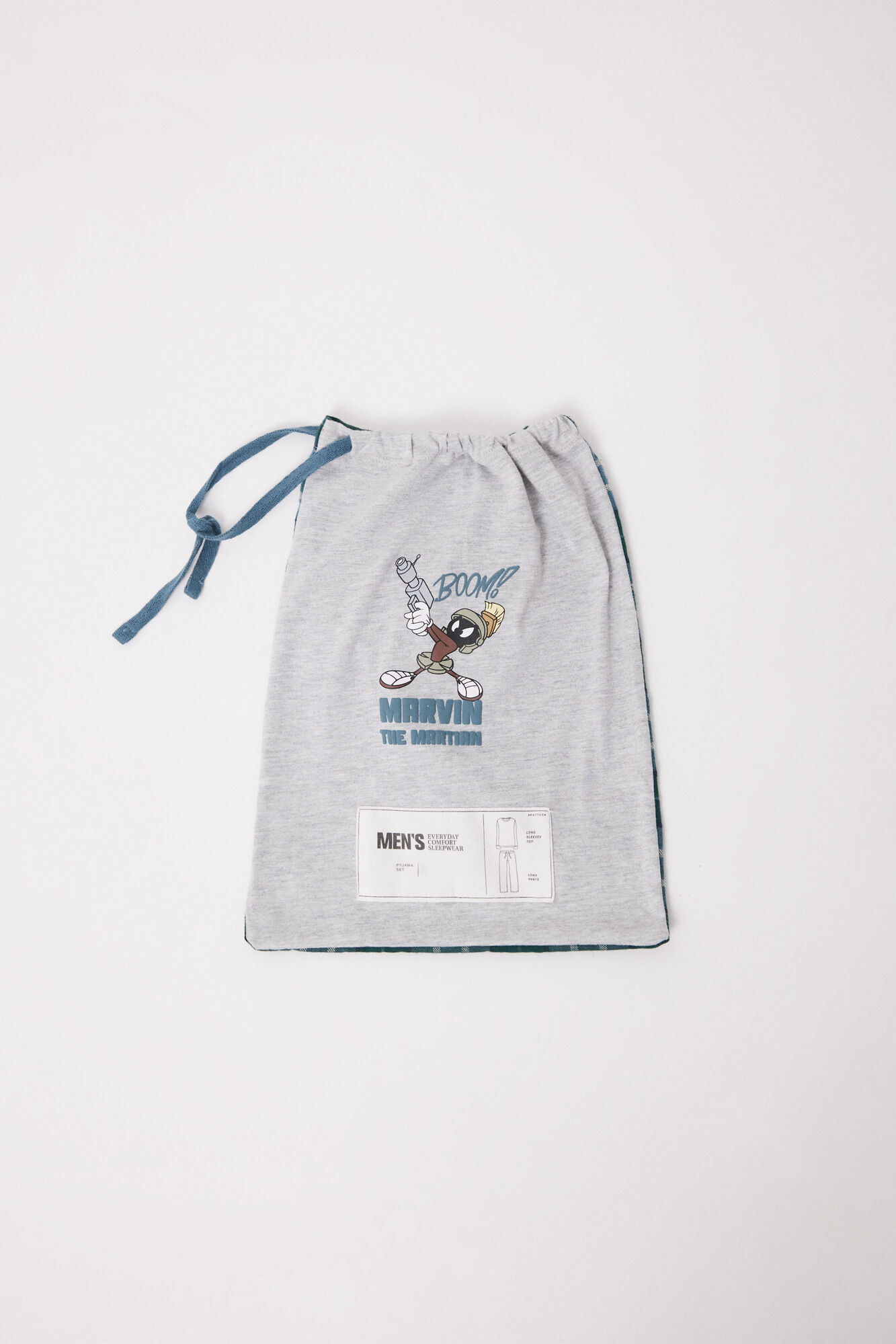 Women'secret Pijama larga hombre 100% algod&oacute;n "Marvin" gris