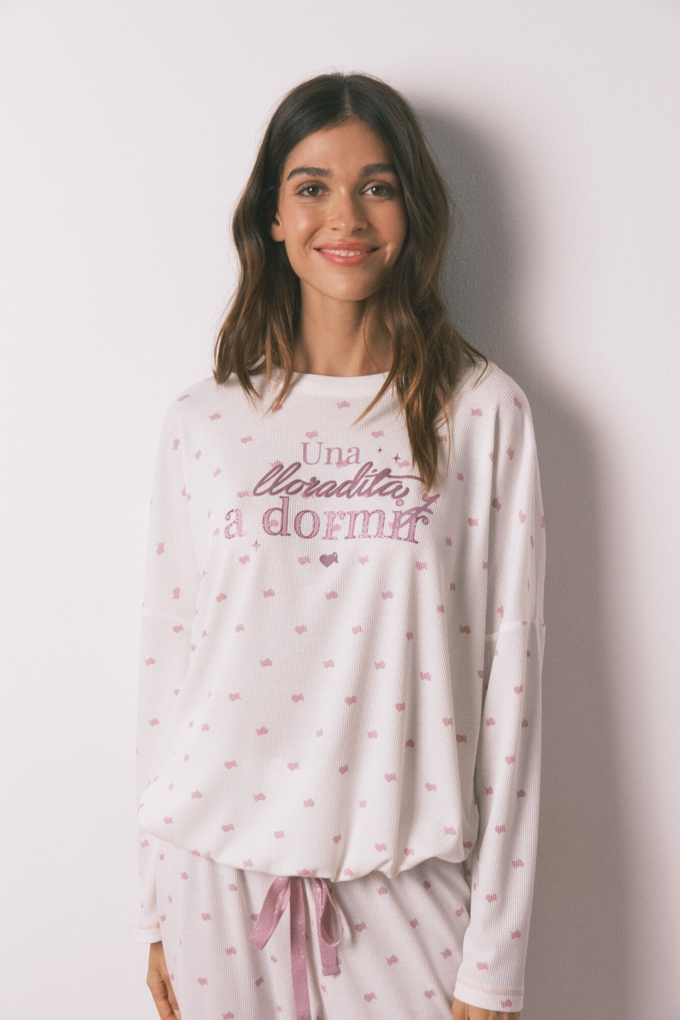 Women'secret Pijama larga de tejido gofre