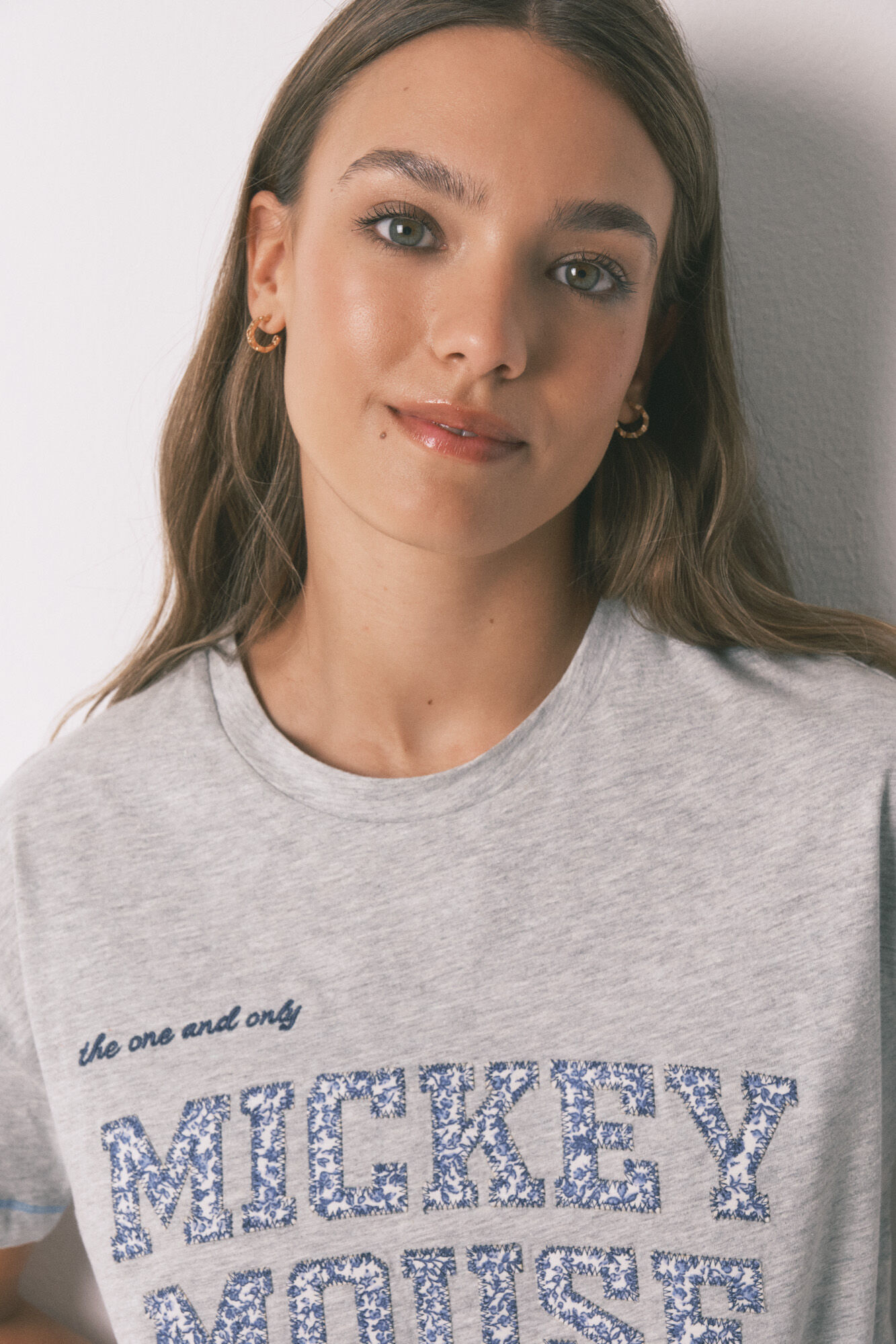 Women'secret Pijama capri de algod&oacute;n gris Mickey 