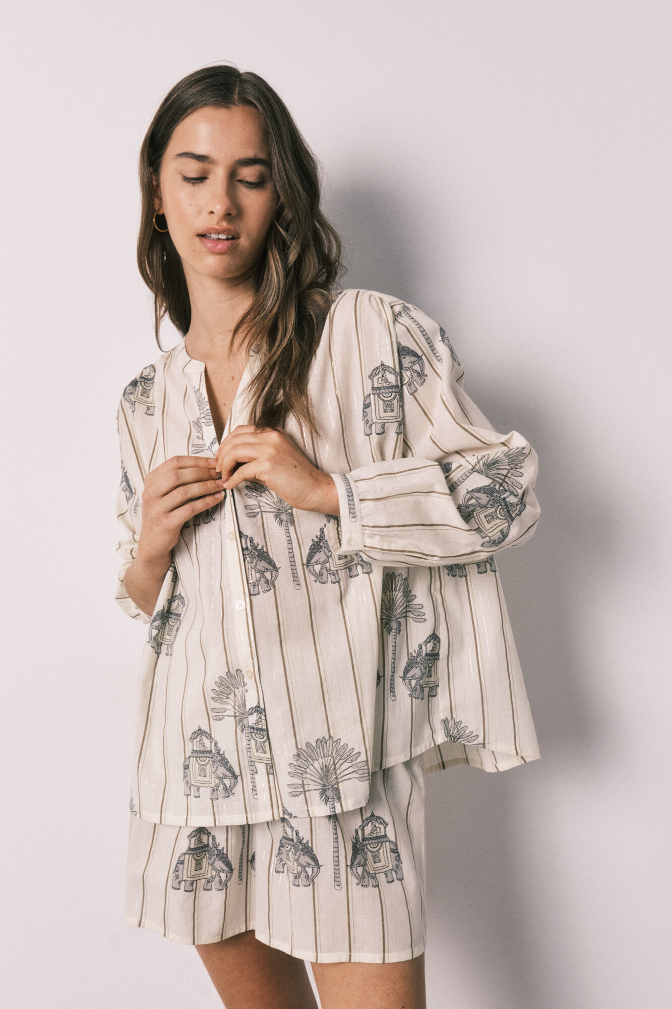 Women'secret Pijama corta de algod&oacute;n estampado