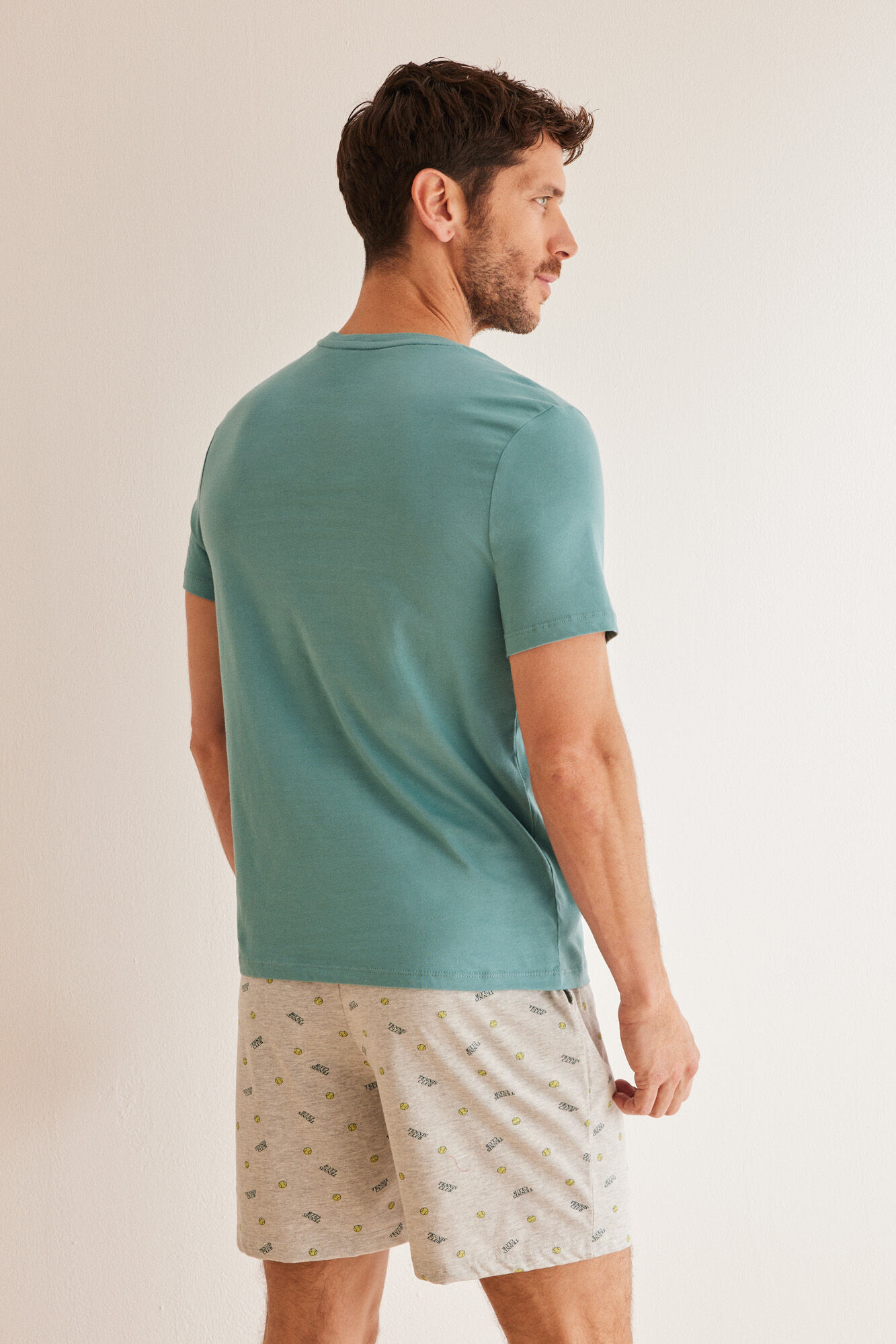 Women'secret Pijama hombre 100% algod&oacute;n 'Tennis Club' verde