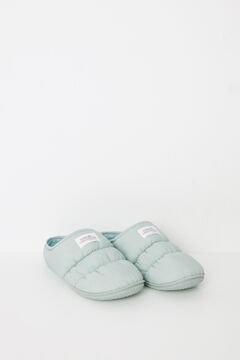 Womensecret Pantuflas nylon acolchado verde verde