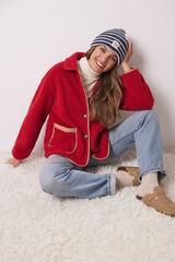 Womensecret Bata camisera borreguito rojo rojo