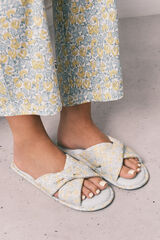 Women'secret Pantuflas con nudo de florecitas estampado