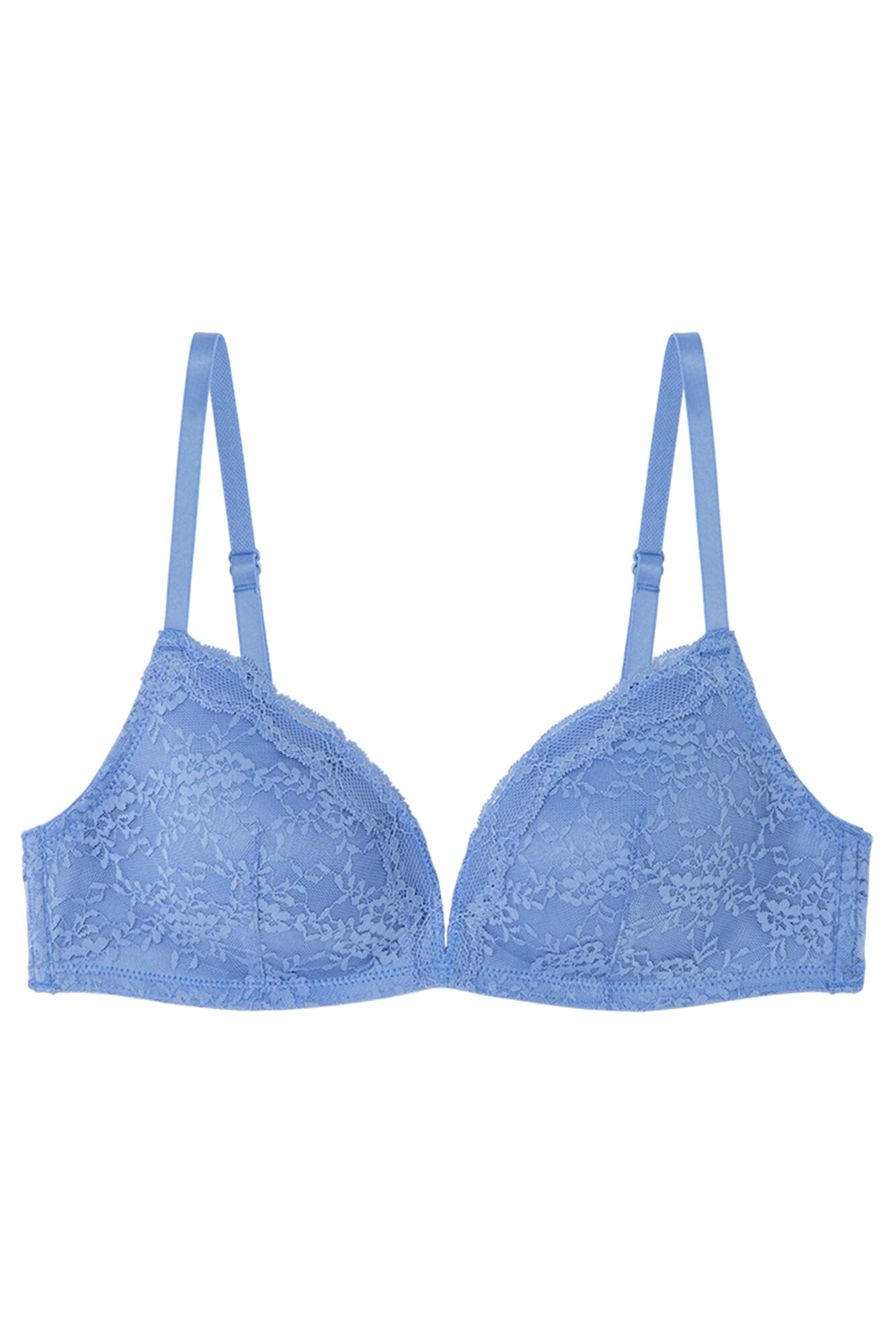 Women'secret Brasier triangular CHARMING de encaje azul azul