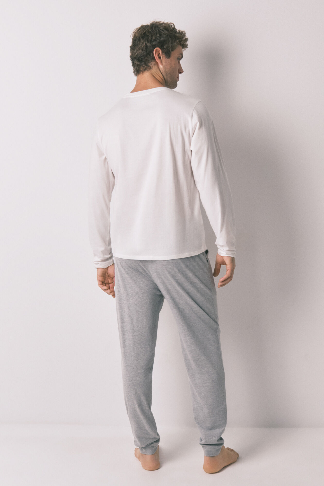 Women'secret Pijama larga de Snoopy 100% algod&oacute;n  gris