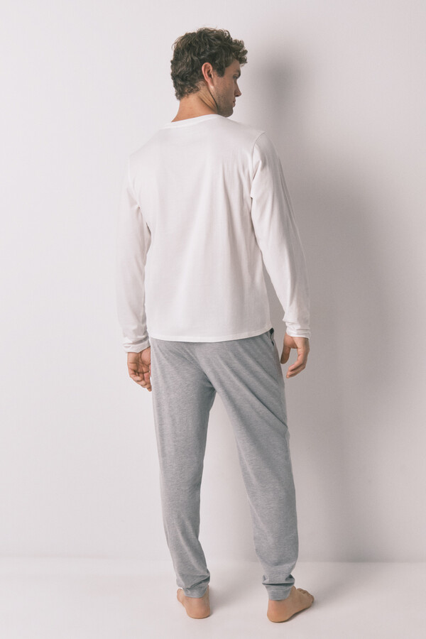 Women'secret Pijama larga de Snoopy 100% algodón  marfil