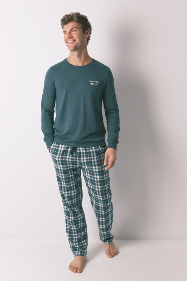 Women'secret pijama larga verde