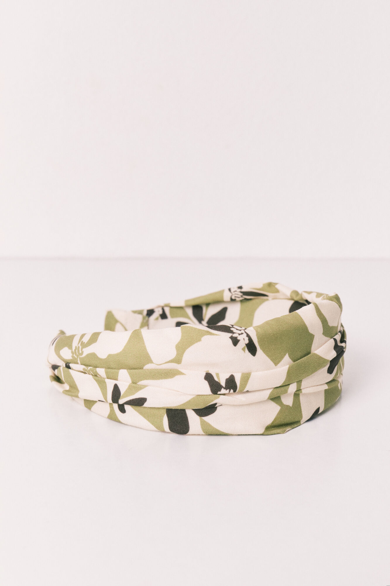 Women'secret Diadema para el pelo con estampado de flores verde