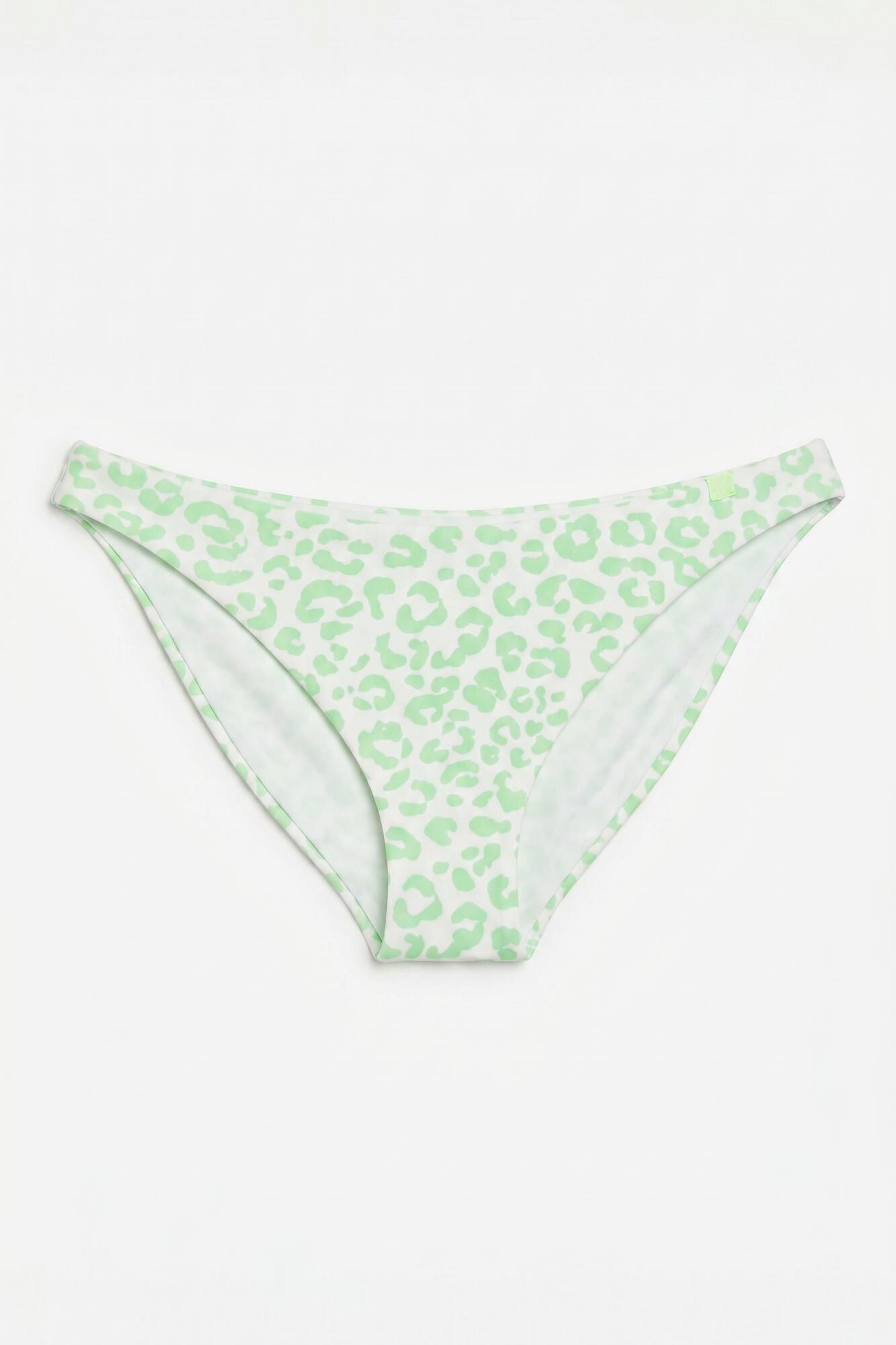 HI&BYE Panty de bikini brasile&ntilde;o con estampado animal verde estampado