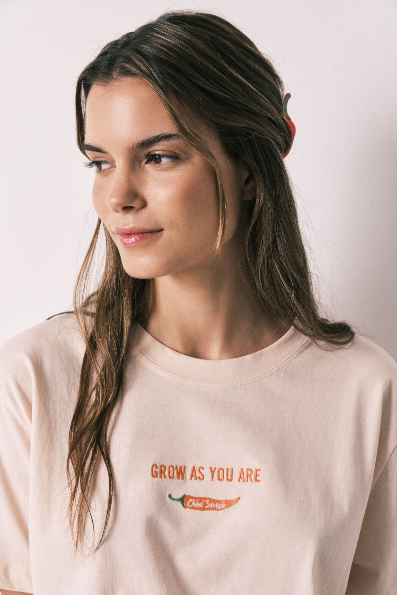 Women'secret Playera de manga corta 100% algod&oacute;n naranja