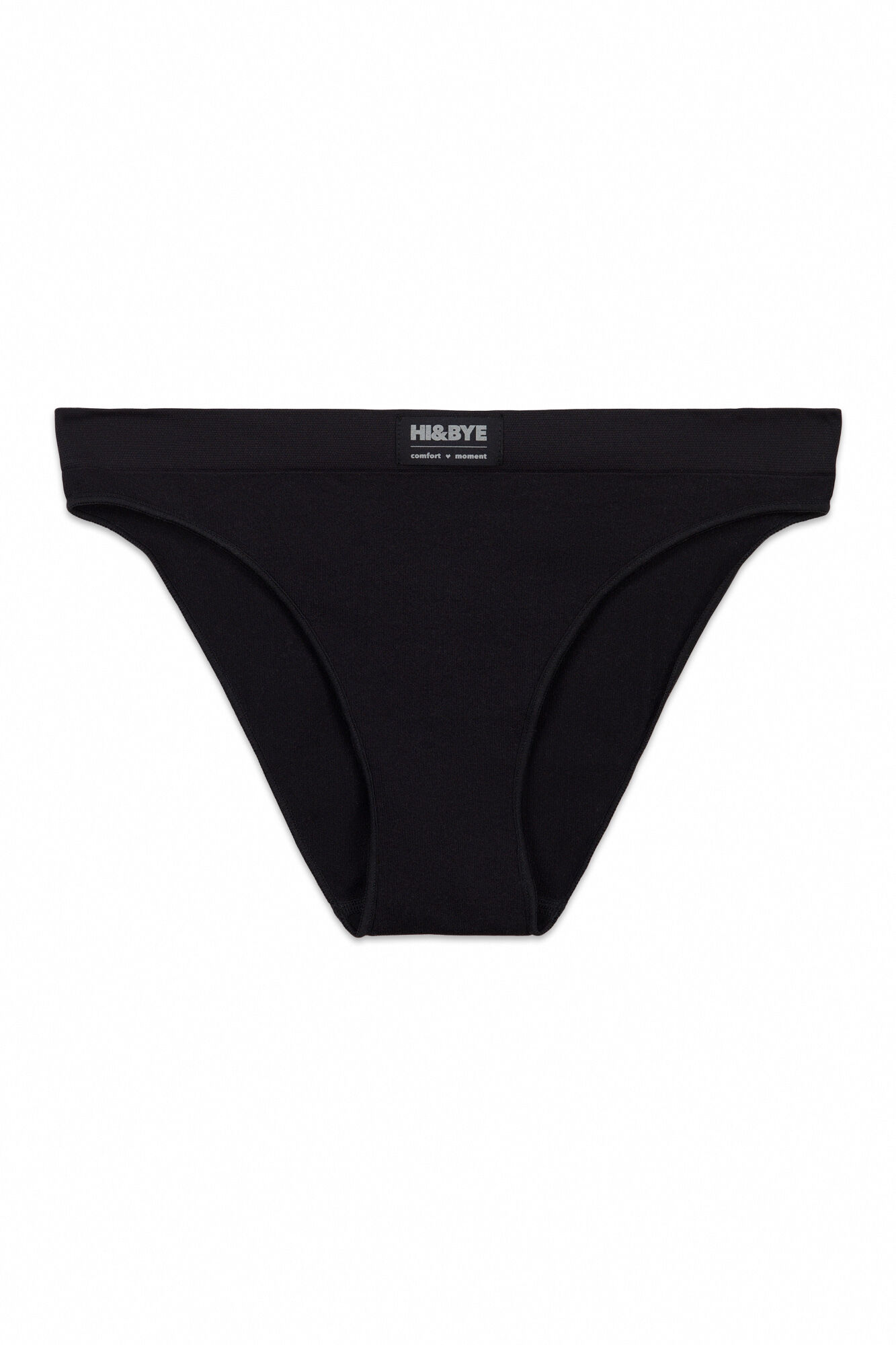HI&BYE Panty cl&aacute;sica sin costuras negra negro