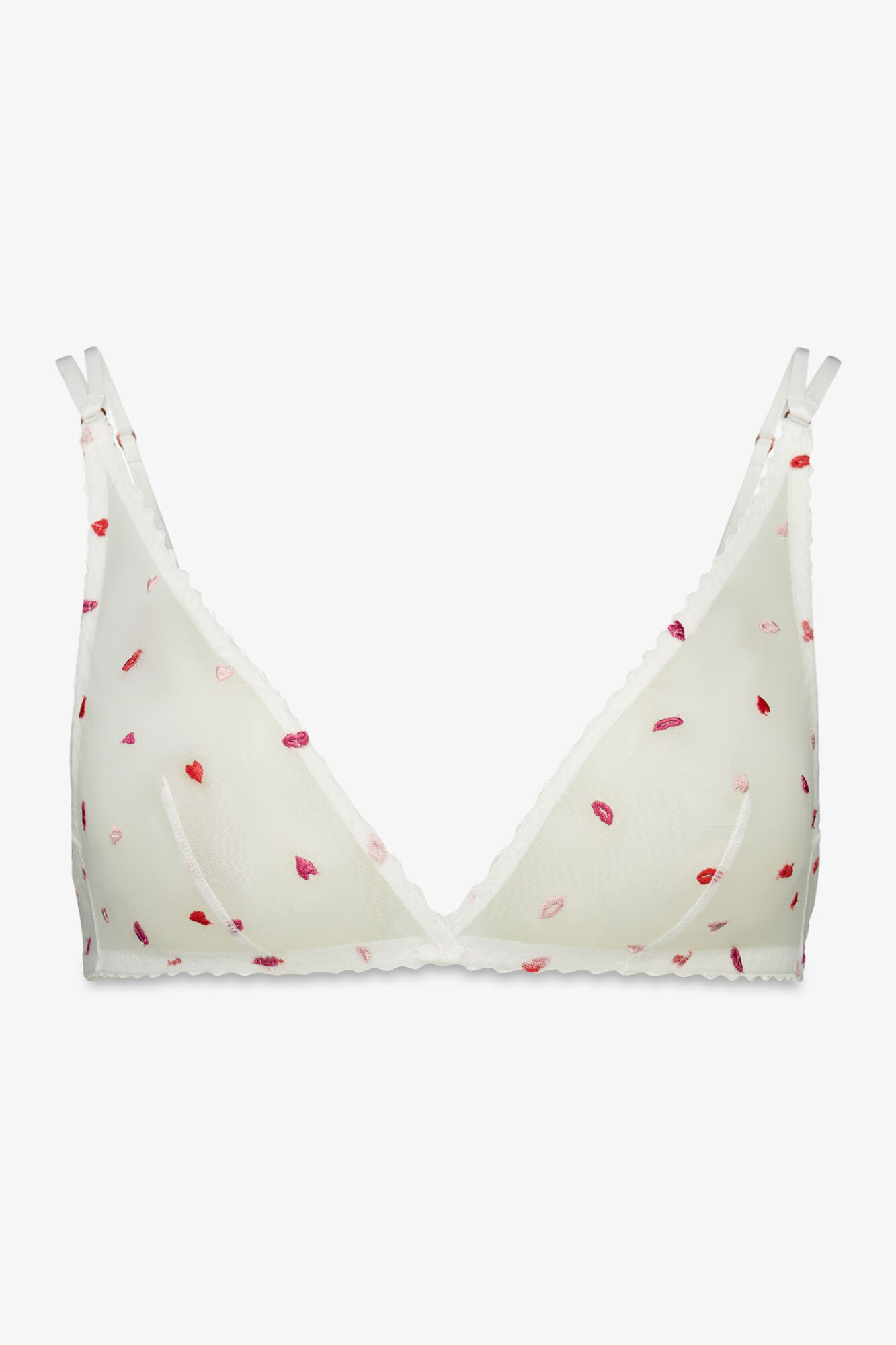 Women'secret Brasier triangular halter de tul blanco FANTASTIC marfil