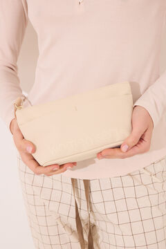 Womensecret Neceser pequeño rubber beige café