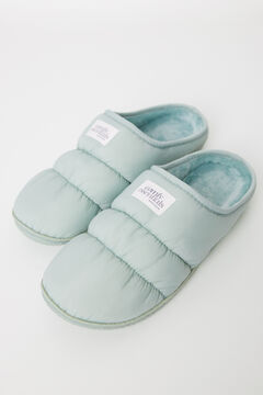 Womensecret Pantuflas nylon acolchado verde verde