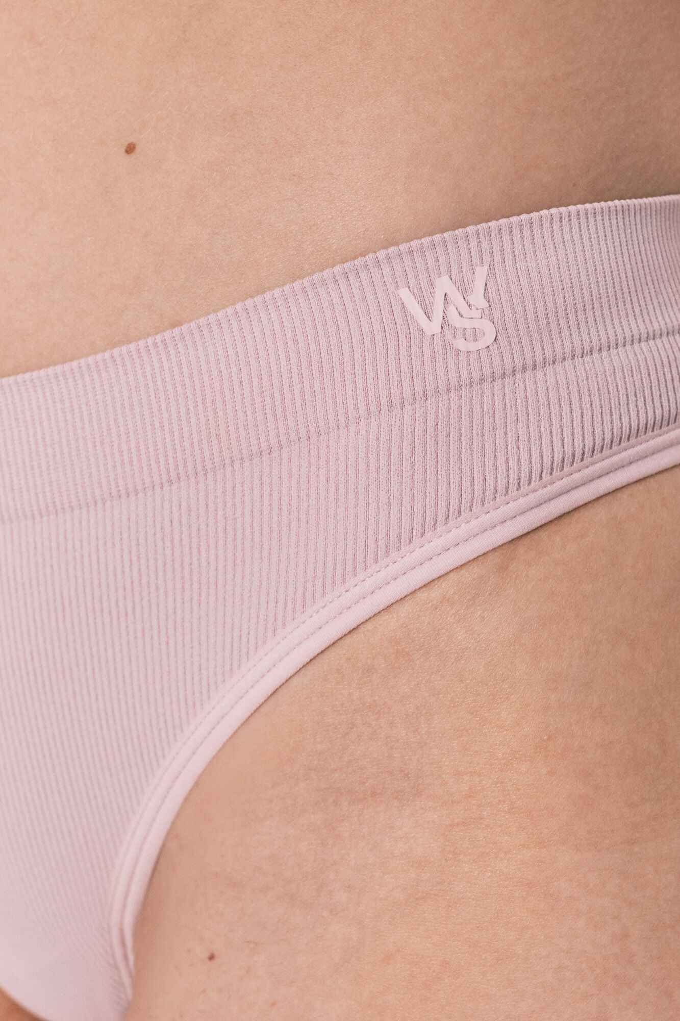 Women'secret Tanga ancha acanalada sin costuras rosa rosa