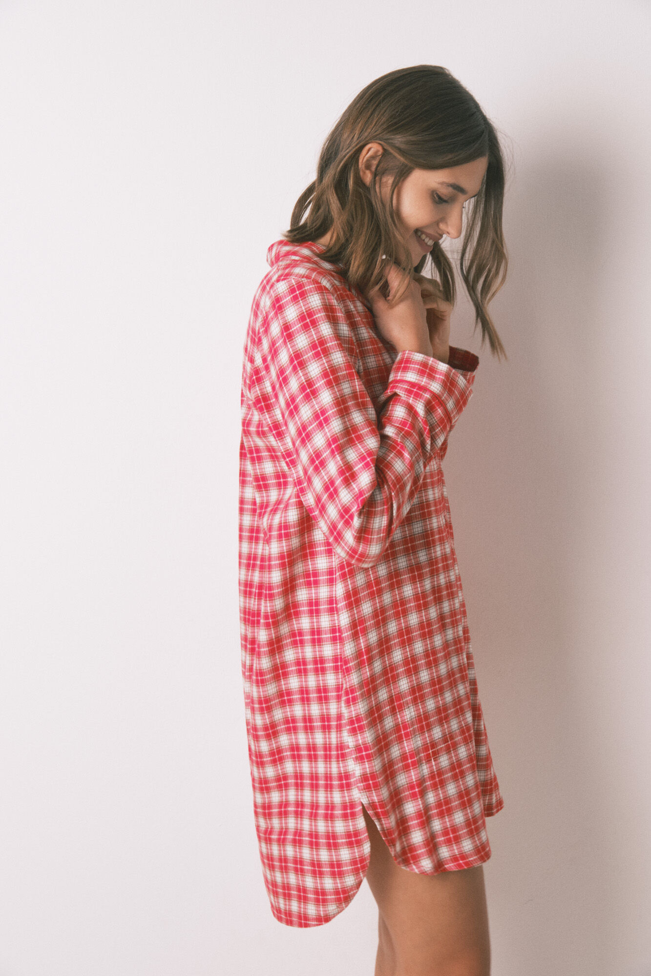 Women'secret Camis&oacute;n midi de algod&oacute;n con estampado rojo rojo