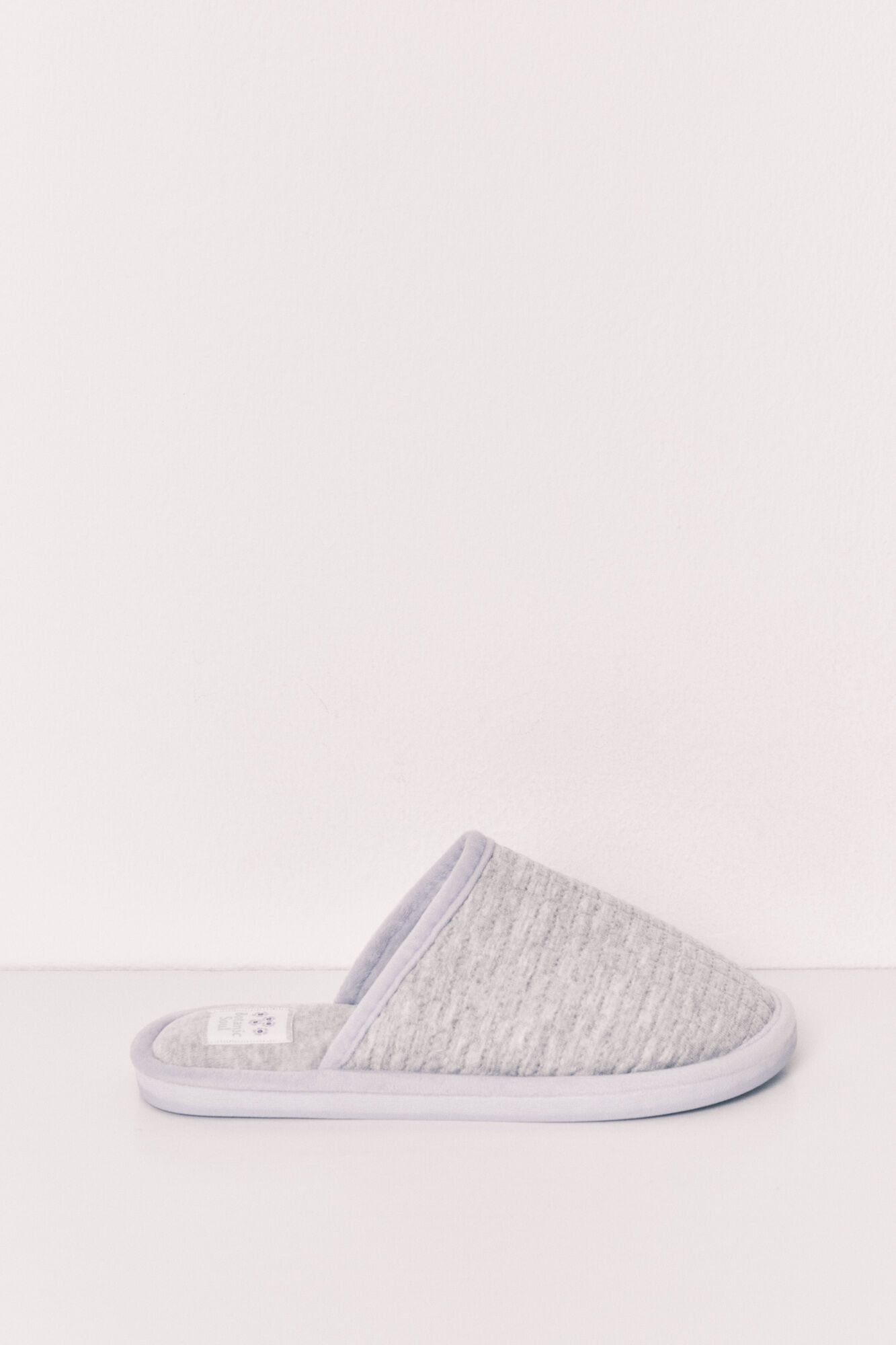 Women'secret Pantuflas gris y violeta verde