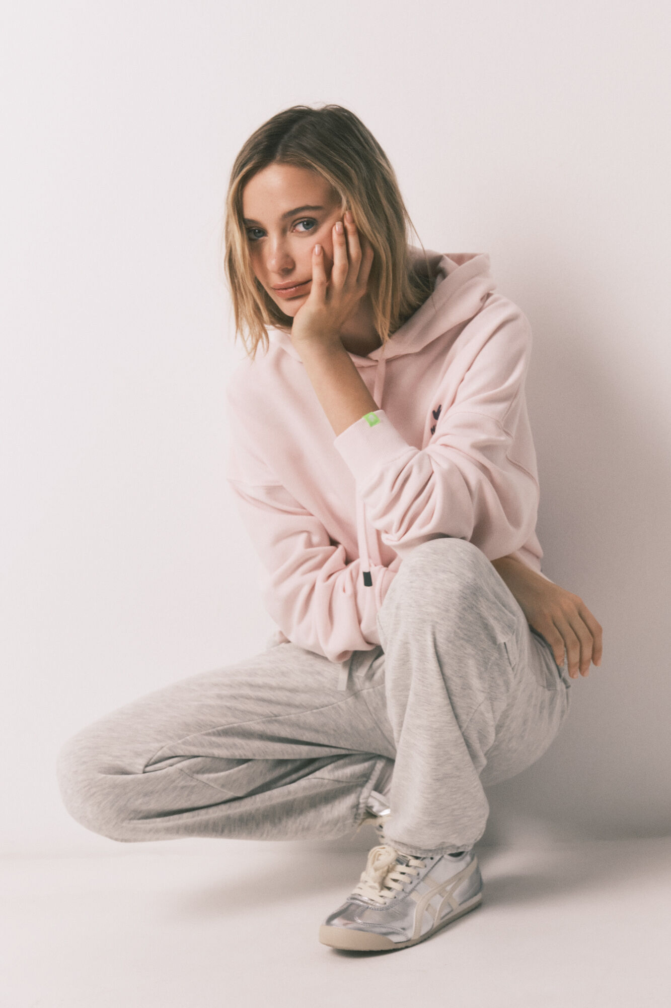 HI&BYE Pantal&oacute;n jogger de felpa de algod&oacute;n gris gris