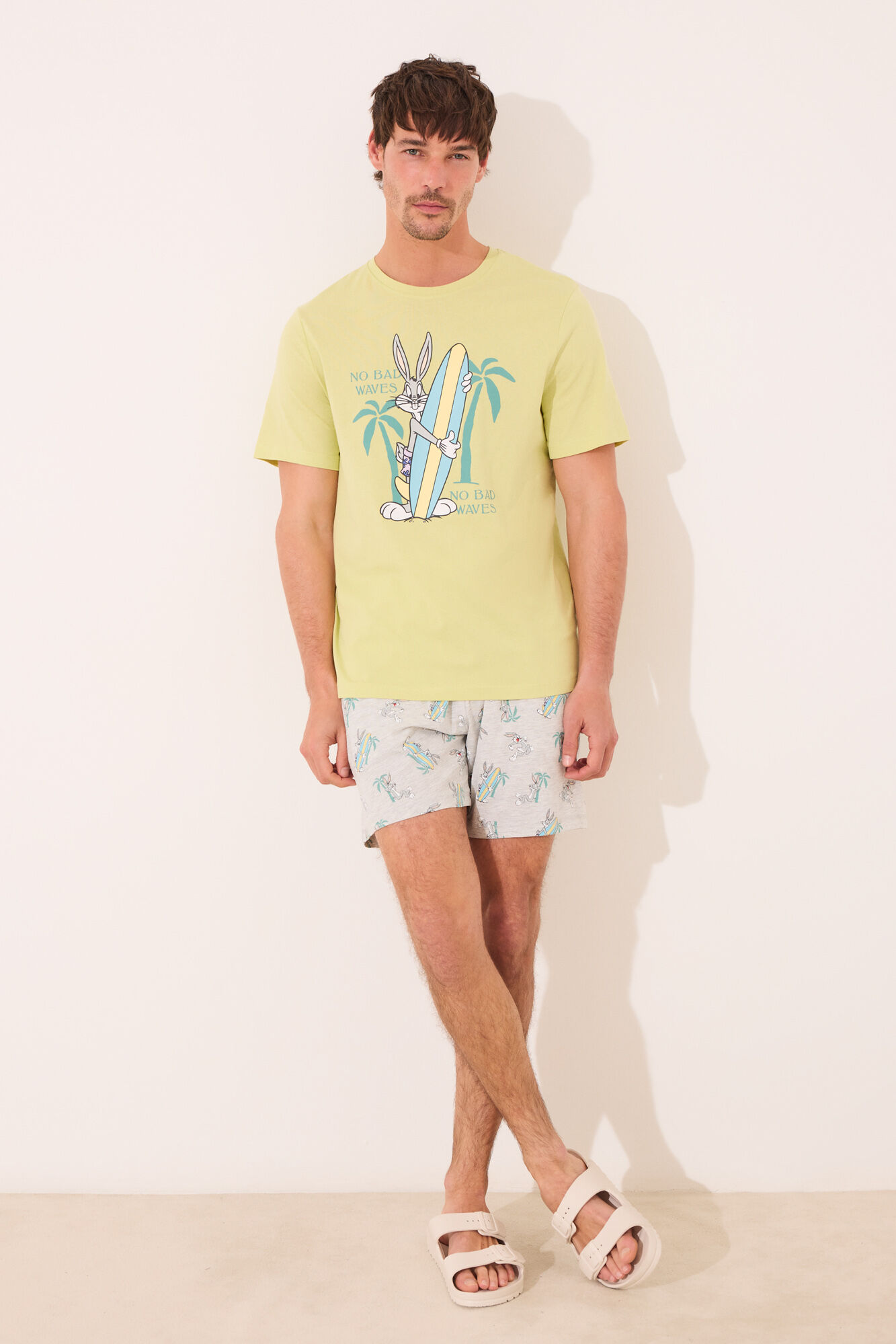 Women'secret Pijama verde de Bugs Bunny verde