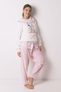 Women'secret Pijama larga de polar Snoopy