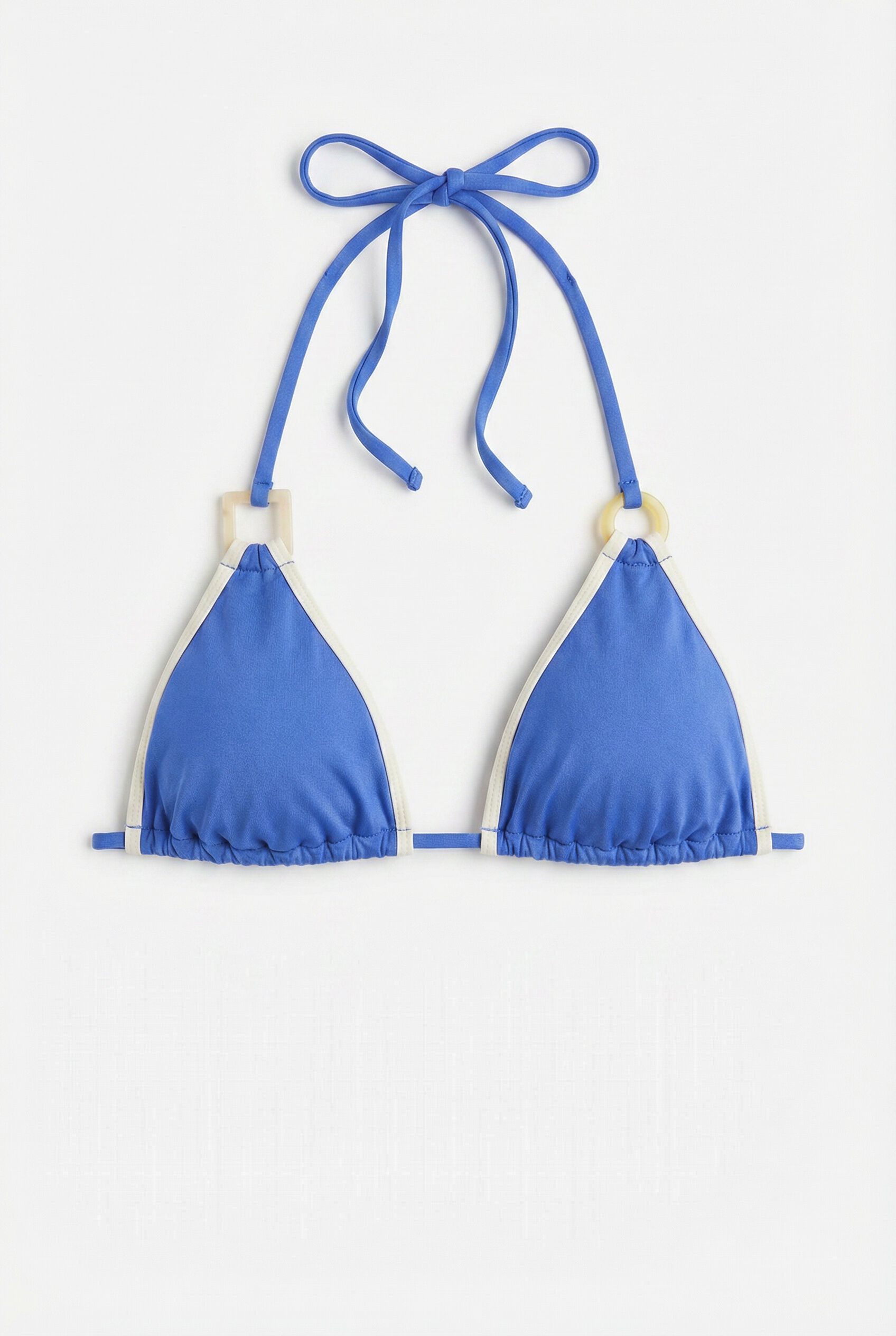 Women'secret Top bikini triangular azul semibrillante azul