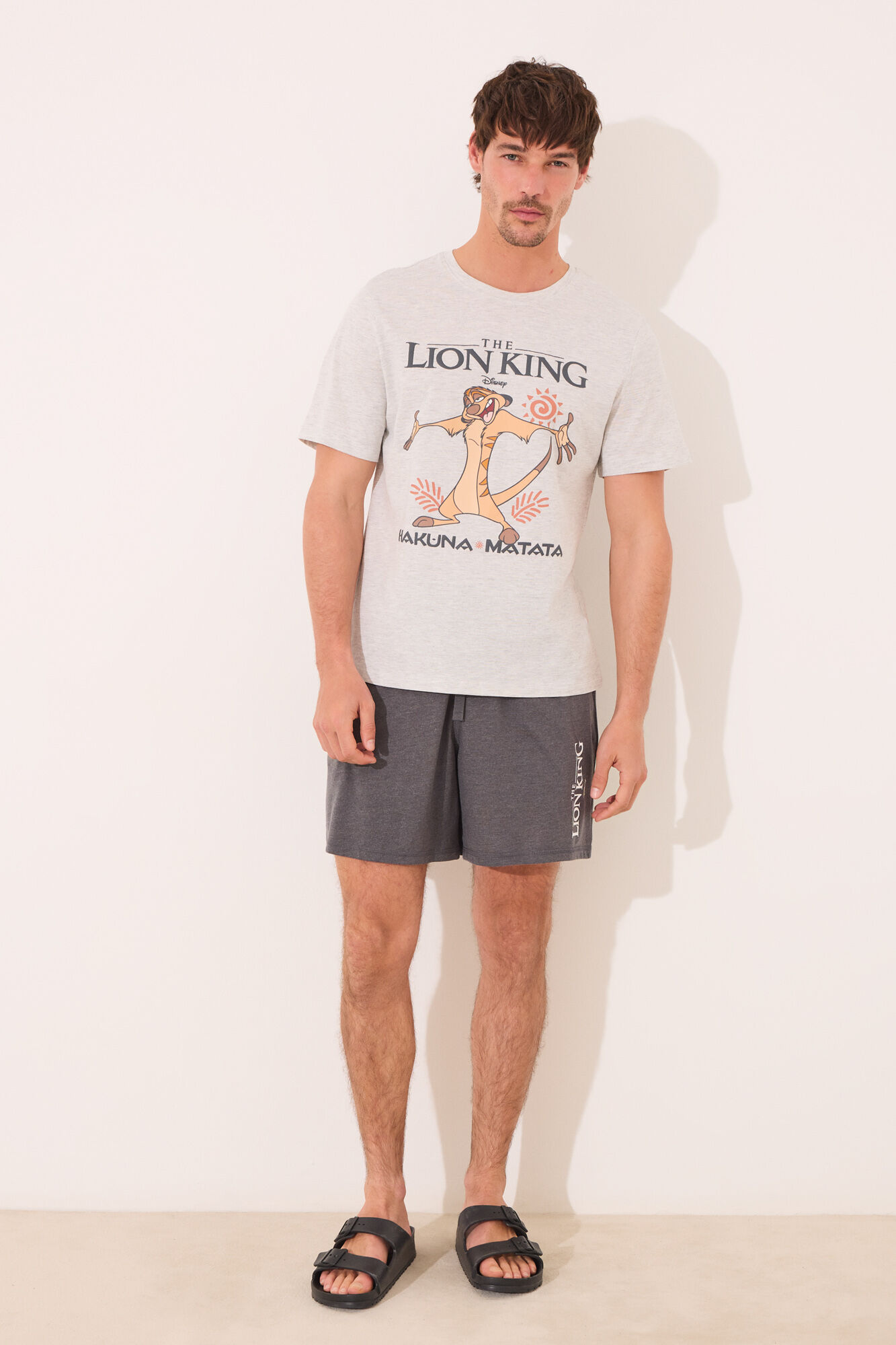 Women'secret Pijama gris oscuro del Rey Le&oacute;n gris