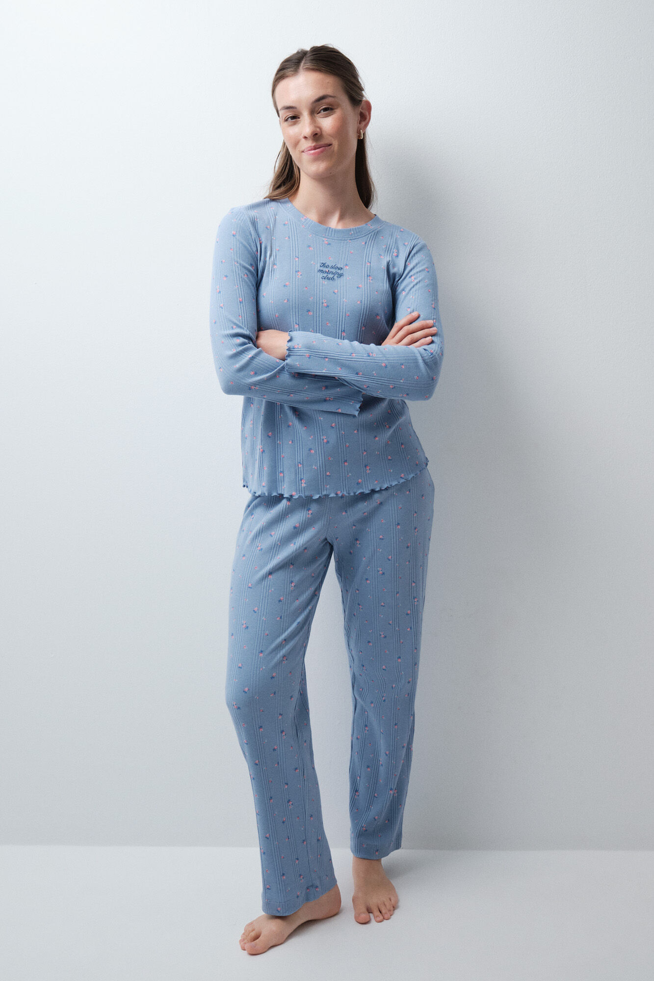 Tommy Hilfiger Pijama larga de algod&oacute;n con estampado floral