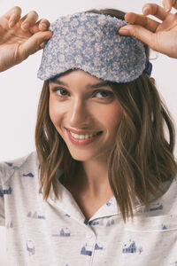 Women'secret Antifaz para dormir de bouclé azul