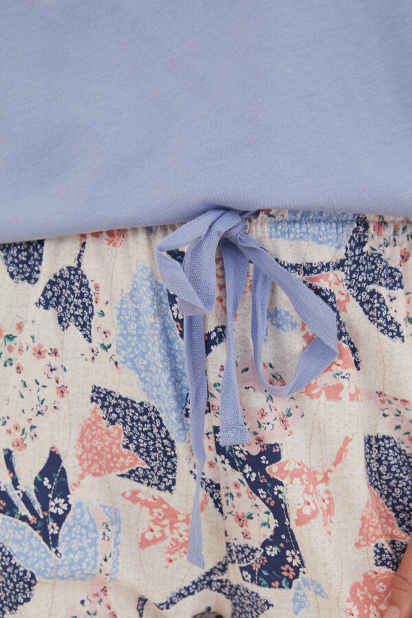 Womensecret Pijama 100% algodón patchwork flores estampado