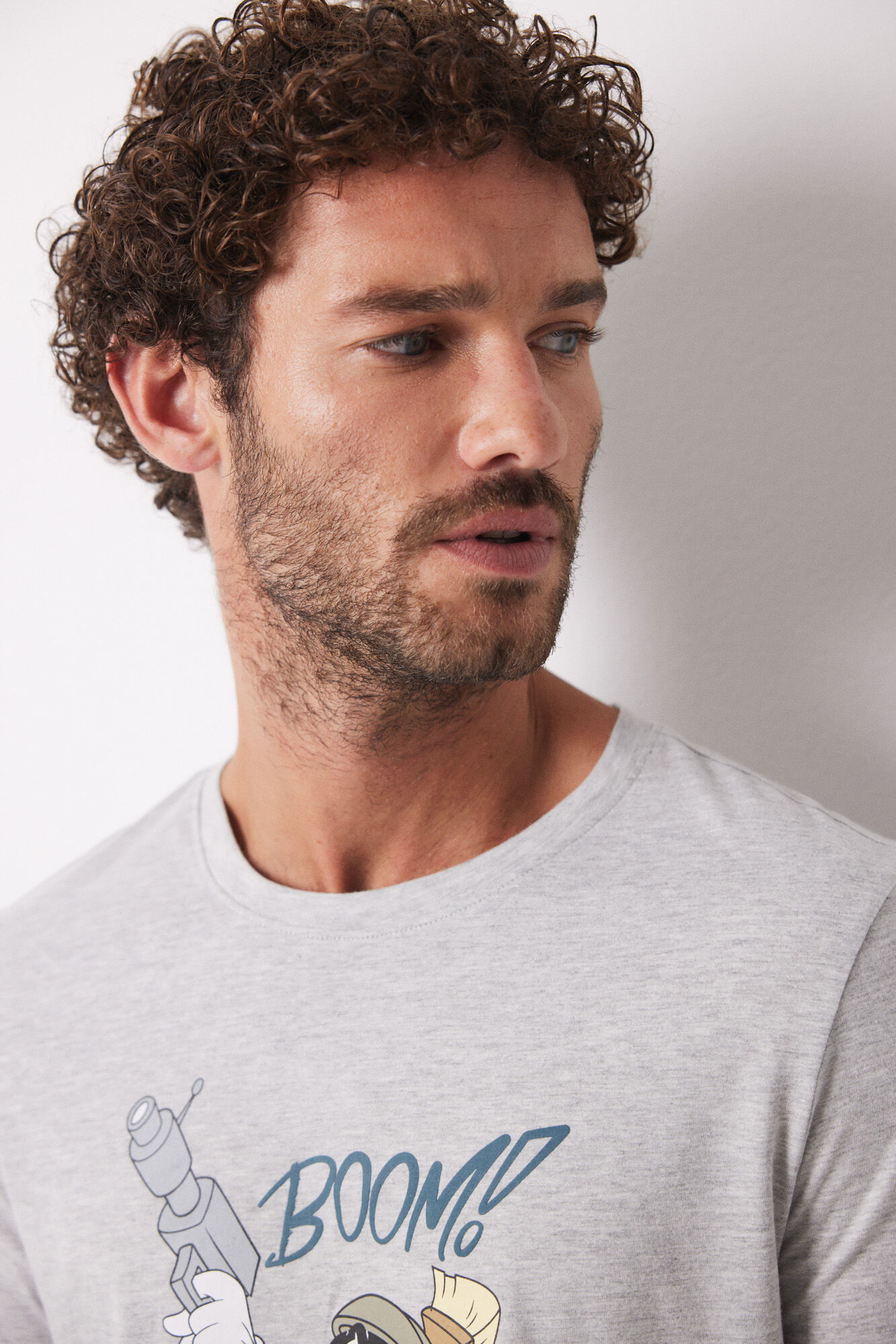 Women'secret Pijama larga hombre 100% algod&oacute;n "Marvin" gris