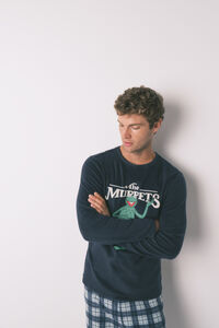 Women'secret Pijama larga de forro polar de los Muppet azules para hombre